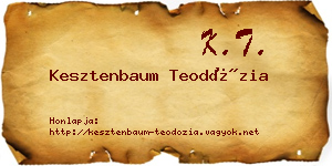 Kesztenbaum Teodózia névjegykártya